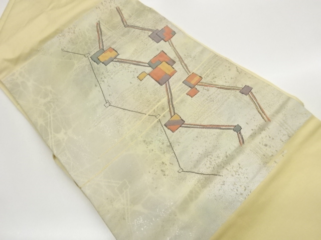 JAPANESE NAGOYA OBI / WOVEN GEOMETRIC